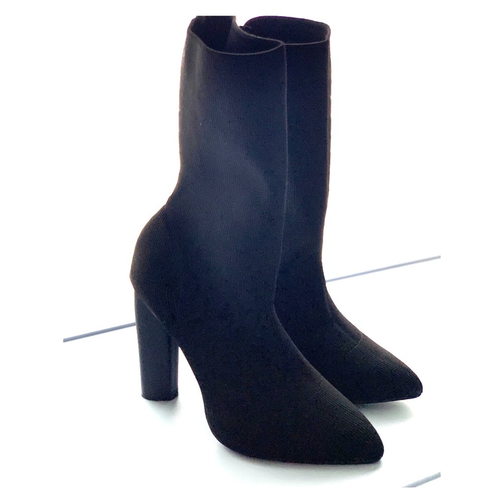 7 1/2 Black Sock Boots